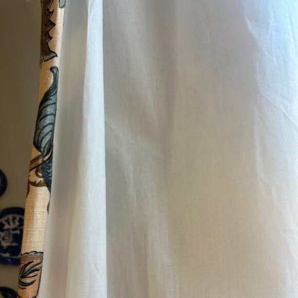 2 Custom Hand-made 46W x 110L Fully Lined Jacobean Curtains - Picture 6 of 9